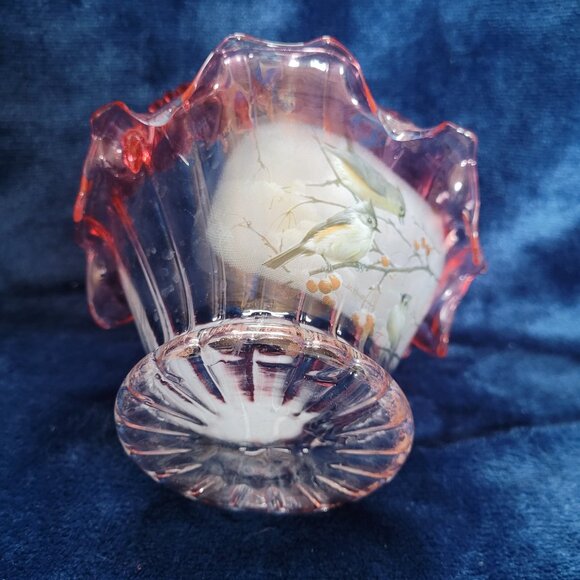 Hand-Blown Art Glass Basket - Picture 6 of 6